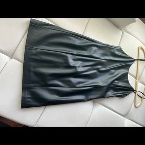 Alice and Olivia black leather mini